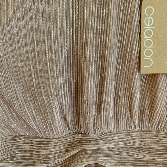 Pink Blush Champagne Crinkle Maxi - Picture 2 of 3